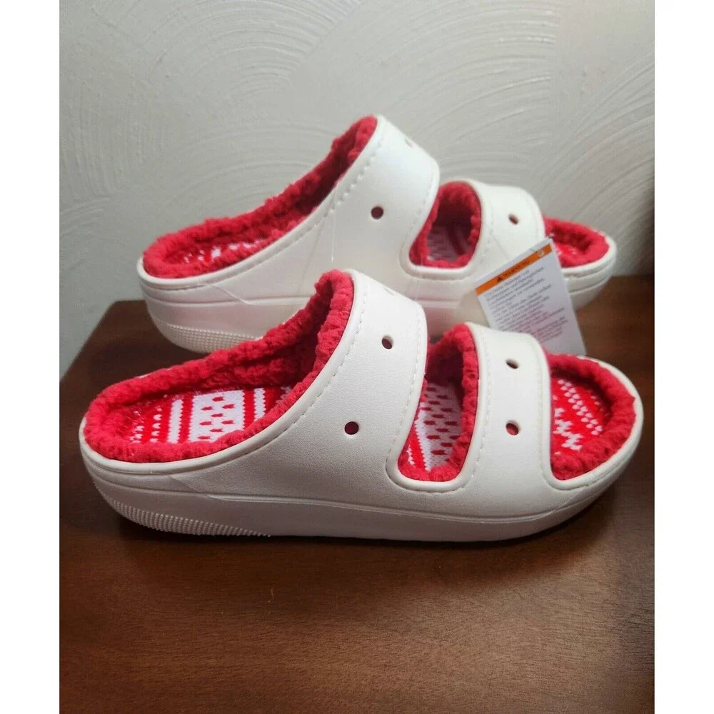 Crocs Unisex Classic Cozzzy Holiday Sweater Sandal Size M9 W11 Brand New